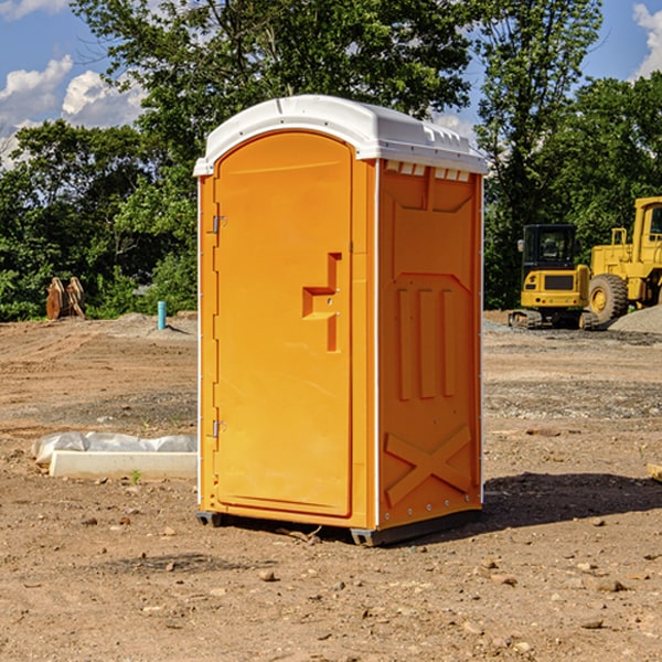 how often are the portable toilets cleaned and serviced during a rental period in Monson Maine